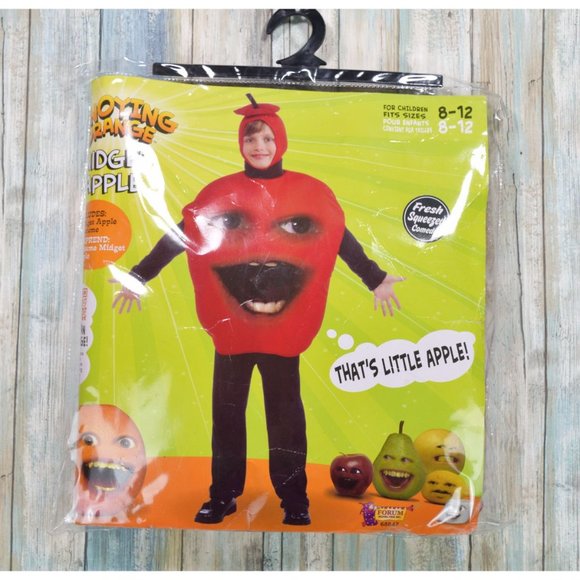 RARE Annoying Orange Midget Apple Halloween Costume Kids 8-12 Forum Novelties - Picture 1 of 11